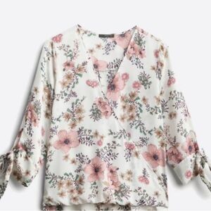 Floral high-low blouse (stitch fix)